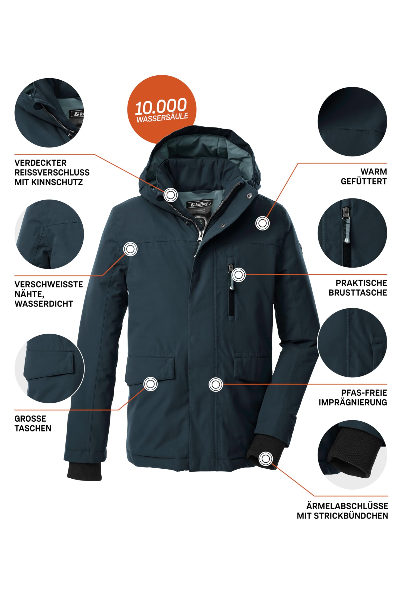 Killtec Jungen Kow 233 Bys Jckt Outdoorjacke/Funktionsjacke mit Kapuze (1er Pack)