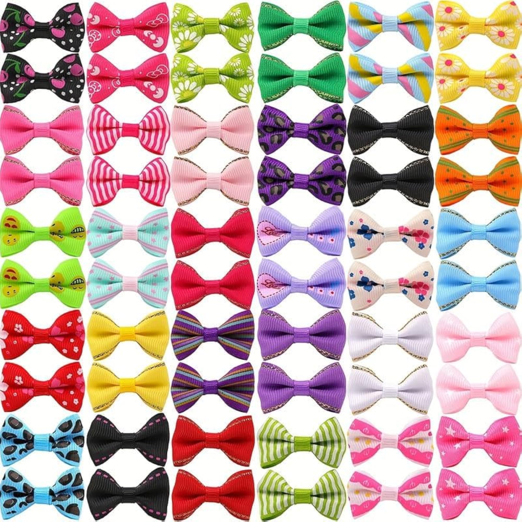 Mini Snap Hair Bows Clips Set for Girls, Pack of 12