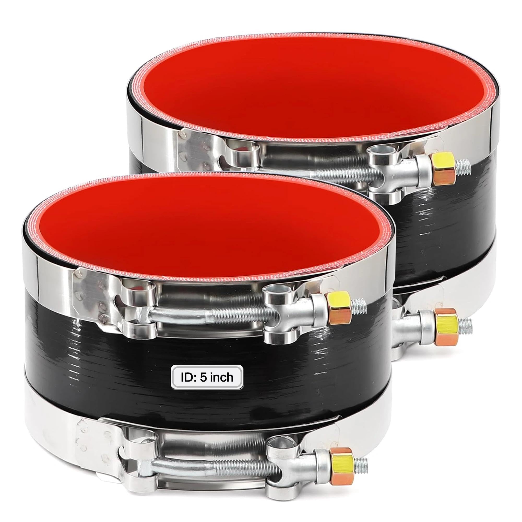 Photo 1 of TuoLauthon 5" ID Silicone Coupler Hose with T-Bolt Clamps