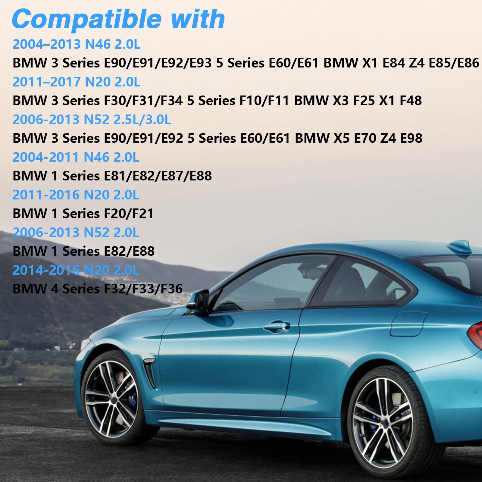 EVRBUL PCV Tappo di copertura della valvola del cilindro tappo della valvola di sfiato del basamento compatibile con BMW Serie 1 F20 F21 Serie 3 E90 E91 E92 E93 F30 F31 F80 X1 X3 X5 Sostituisce