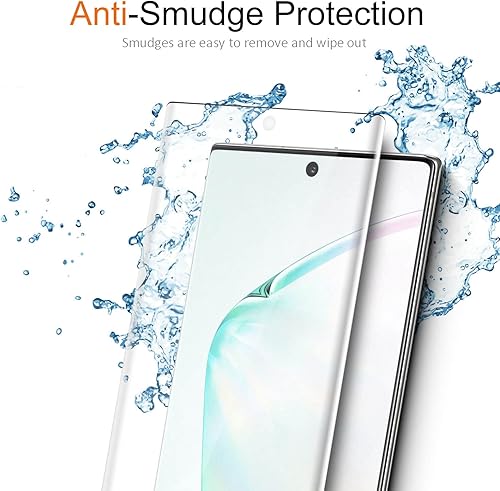 Miniatura 6 de Protector de pantalla de vidrio templado para Samsung Galaxy Note 10 Plus con protector de lente de cámara curvado 3D Desbloqueo de huellas