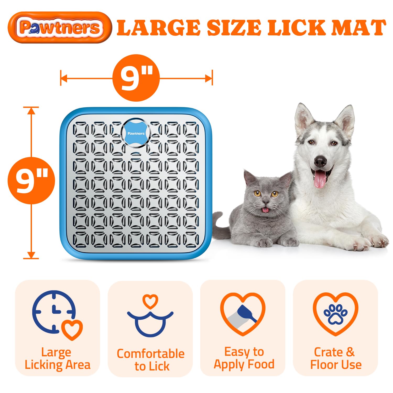 Licky-matten voor honden en katten, slow feeding lick-matten met zuignap, vermindering van verveling en angst voor huisdieren (1 stuk beige, 20x20 cm