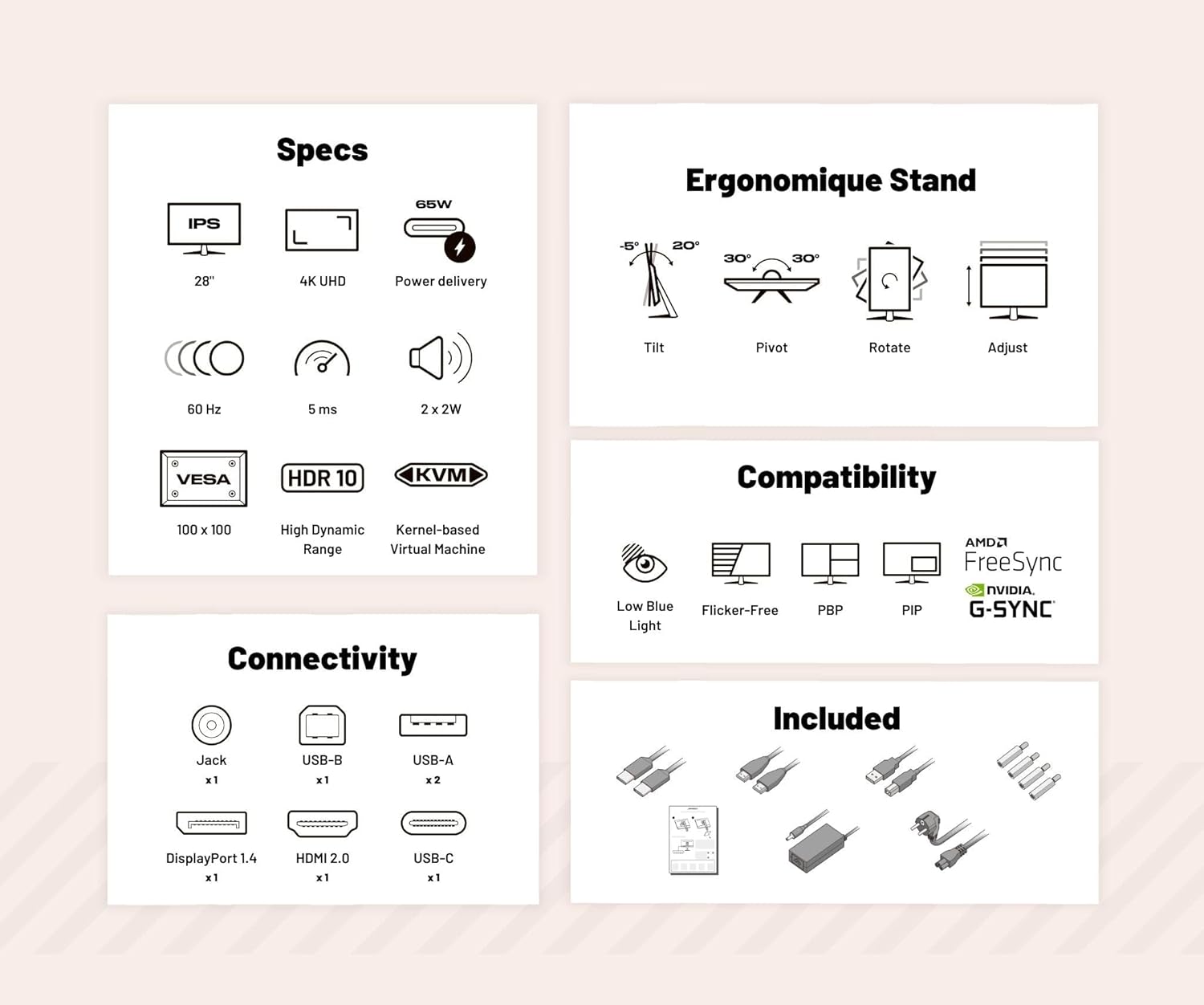 JAPANNEXT PC Monitor | Recharge Your Computer Via USB-C | 28" ... - view 5