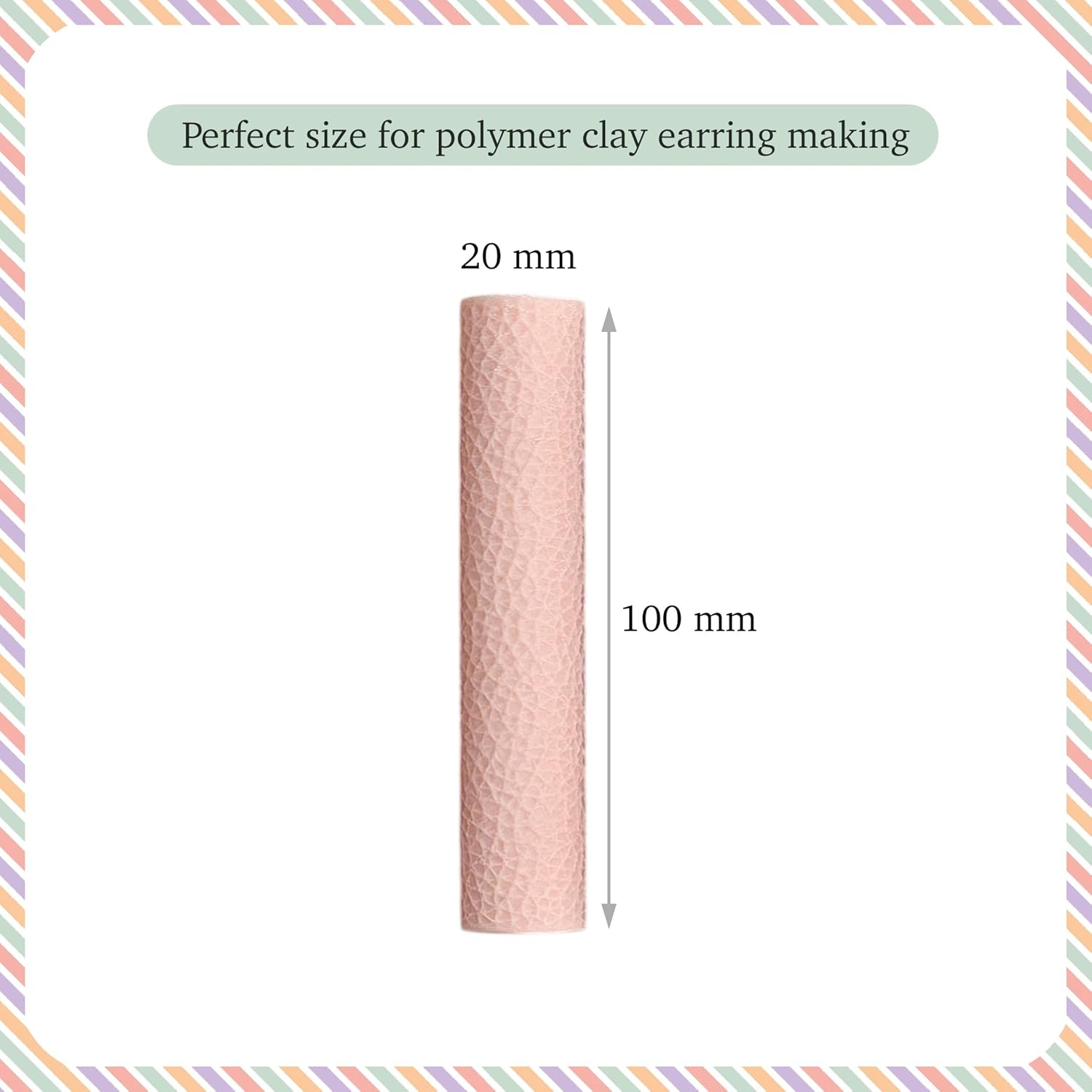 Polymer Clay Texture Roller Set – 6 Professional Surface Rollers for Earrings & Jewelry | Brushed Metal, Jute, Leather & More | Core Studio Collection STUDIOTRL-6