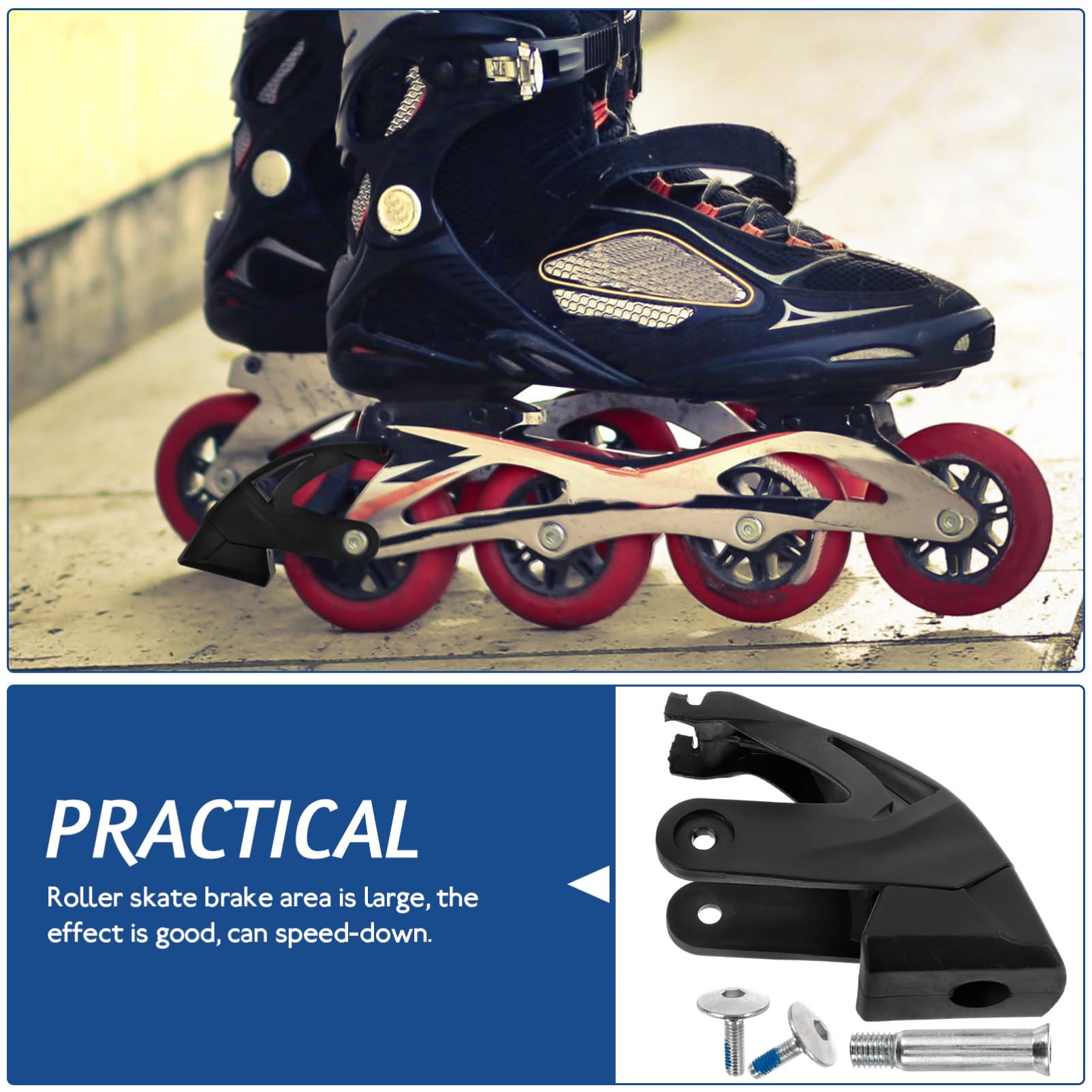 Homoyoyo 2 Jeux De Freins De Rechange pour Patins À Roues Alignées : Freins De Rechange Butée De Frein De Patin À Roues Alignées Universelle pour Accessoires De Remplacement De Patinage