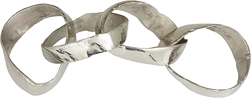 The Novogratz - Estatua decorativa de cadena de metal de aluminio para decoración del hogar, estatua decorativa de 20 x 8 x 4 pulgadas, color