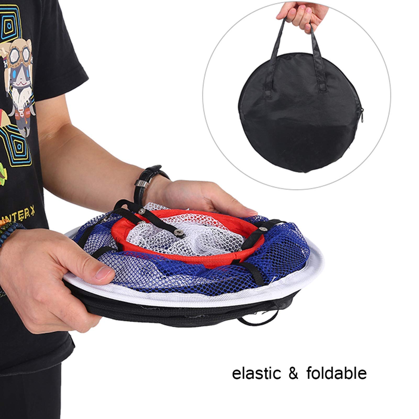 Alomejor Filet d'entraînement au Filet de en Nylon Noir Pliable pour la Précision et la Pratique du Swing Idéal pour Tous Les Niveaux de Compétence