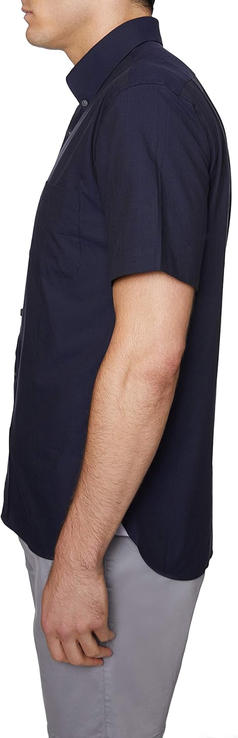 Hickey Freeman Men's Short Sleeve Button Down Regular Fit Shirt - Image 3