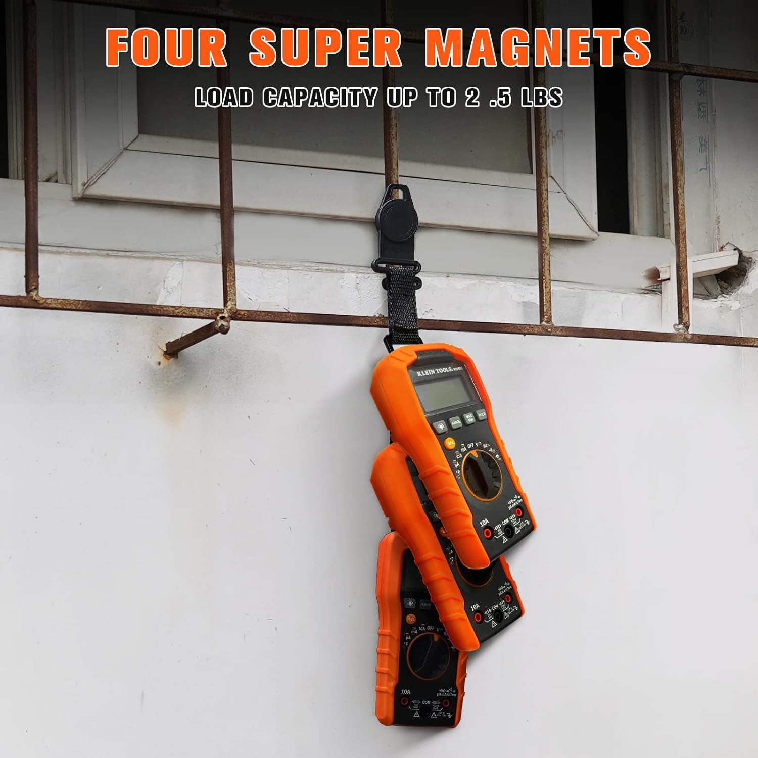Hard Caser Bundle with Magnetic Hanger Strap Replacement for Klein Tools MM400/MM325/MM300/MM200/ET140/MM720 Digital Multimeter by KingSung