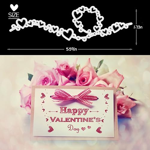 Miniatura 3 de 8 troqueles de San Valentín para hacer tarjetas, letras de amor, de metal, feliz San Valentín, troqueles de corte de corazón, plantillas para