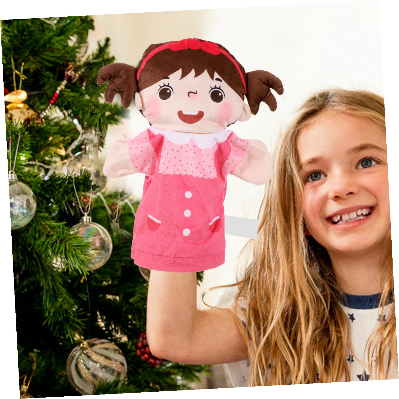 Marionnettes à Main Réalistes pour Enfants Alipis Set Garçon & Fille pour Contes