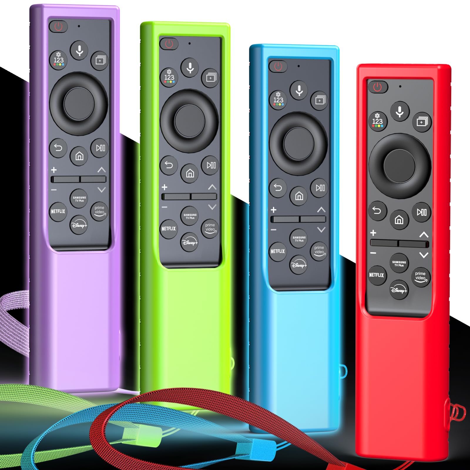 Funda para mando a distancia para Samsung Smart TV, funda protectora de silicona para celda solar BN59-01357 BN59-01385 BN59-01265A BN59-01388A funda de controlador funda de piel funda púrpura azul