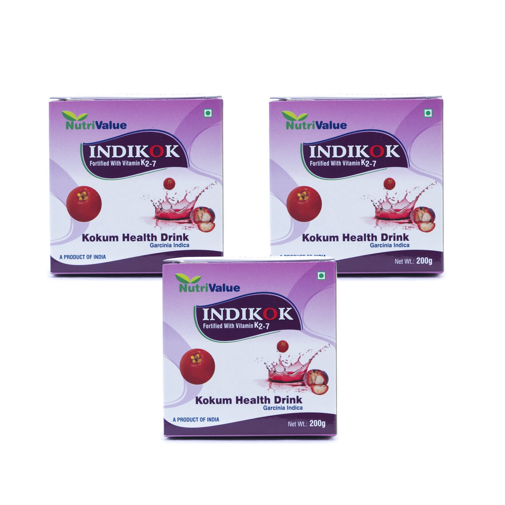 NutriValue Indikok Kokam Healthy Instant Drink | Rich in Vitamin K2-7 | (Pack of 3) 200 g x 3 (B08HK43B22) Amazon Price History, Amazon Price Tracker