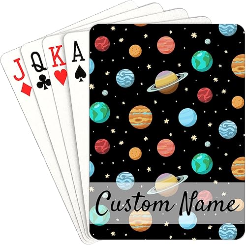 Juego de cartas personalizadas de estrellas y espaciales de galaxia, baraja personalizada de cartas de póquer, juego de cartas de póquer, regalos de