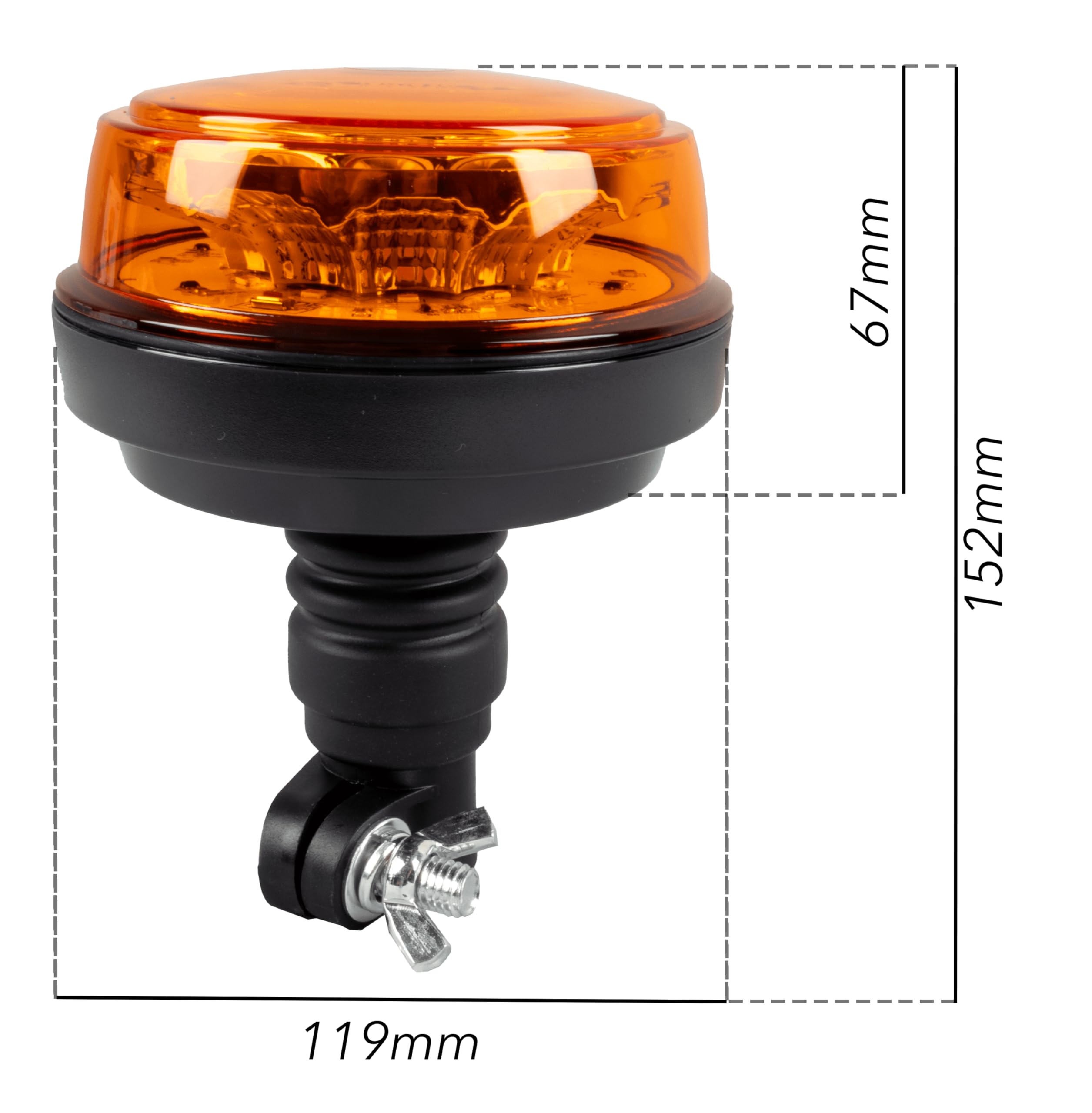 Lampeggiante LED Ama 12-24V Base Flessibile IP66