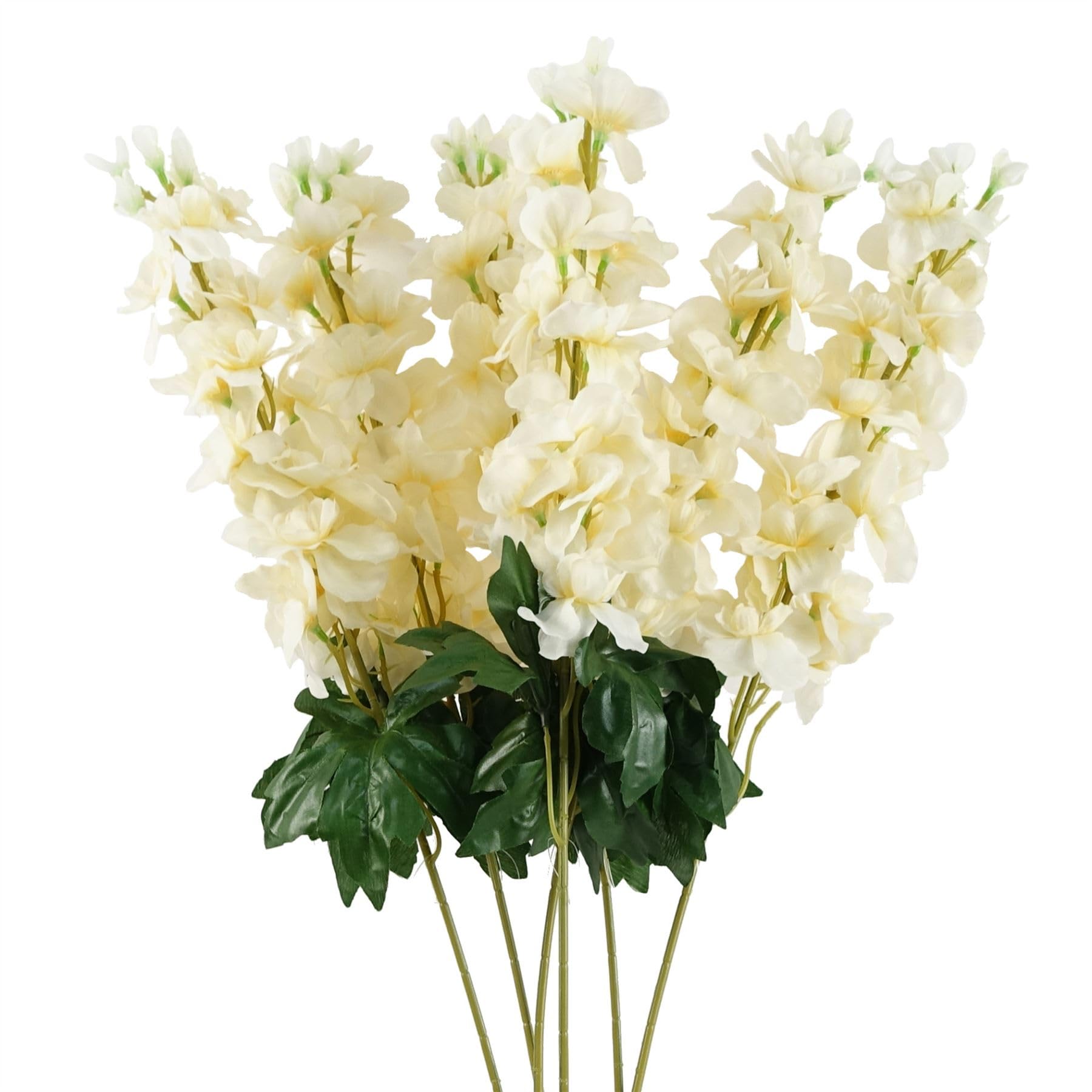 Pack of 6 x 75cm Cream Delphinium Stem