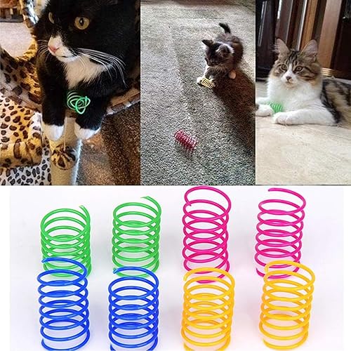 Miniatura 9 de Juguetes para gatos para interiores, paquete de 35 juguetes interactivos para gatos, incluye bolas arrugadas, bolas brillantes, resortes en espiral