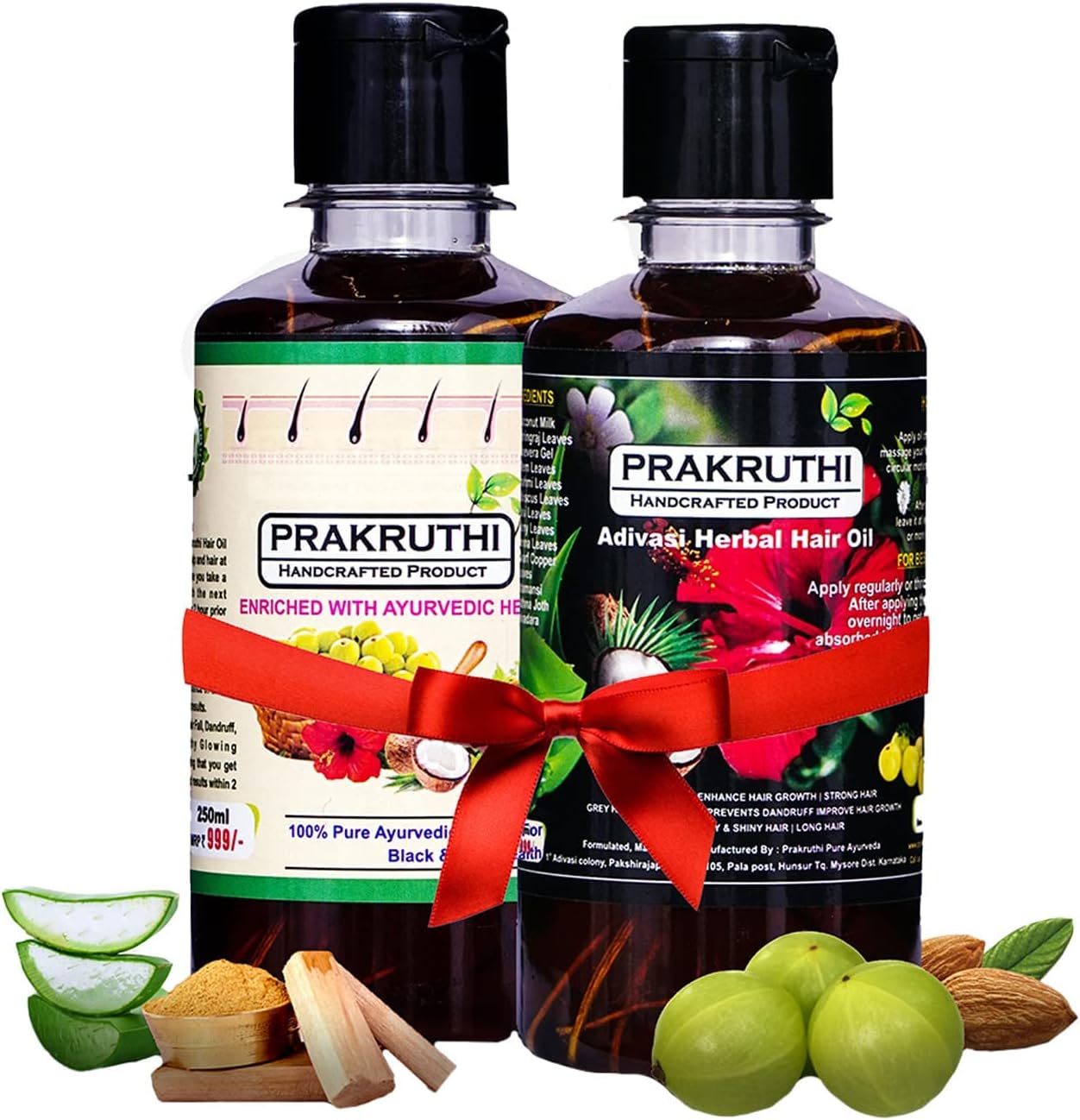 Ayurvedic Adivasi Hair Oil Anti Hair Fall Control Hair growth and Black Hair Herbal Anti Dandruff Pure Hair Oil (250ml+250ml, 500 ml)