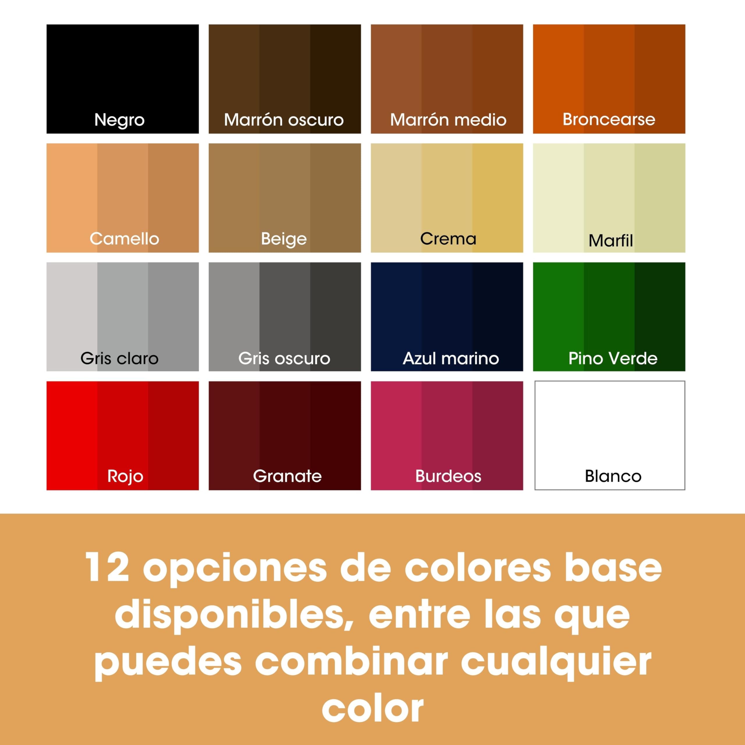 Furniture Clinic Kit Completo de Reparación de Cueros - 12 Opciones de Colores para Sofás, Asientos de Coche - Remienda, Rellena y Retoca Arañazos, Desgarros y Otras Áreas Dañadas (Gris)