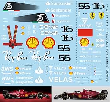 Amazon.co.jp: デカール 1/12 Decals X Ferrari F1-75 2022 (RC RASTAR Amazon.co.jp: デカール 1/12 Decals X Ferrari F1-75 2022 (RC RASTAR