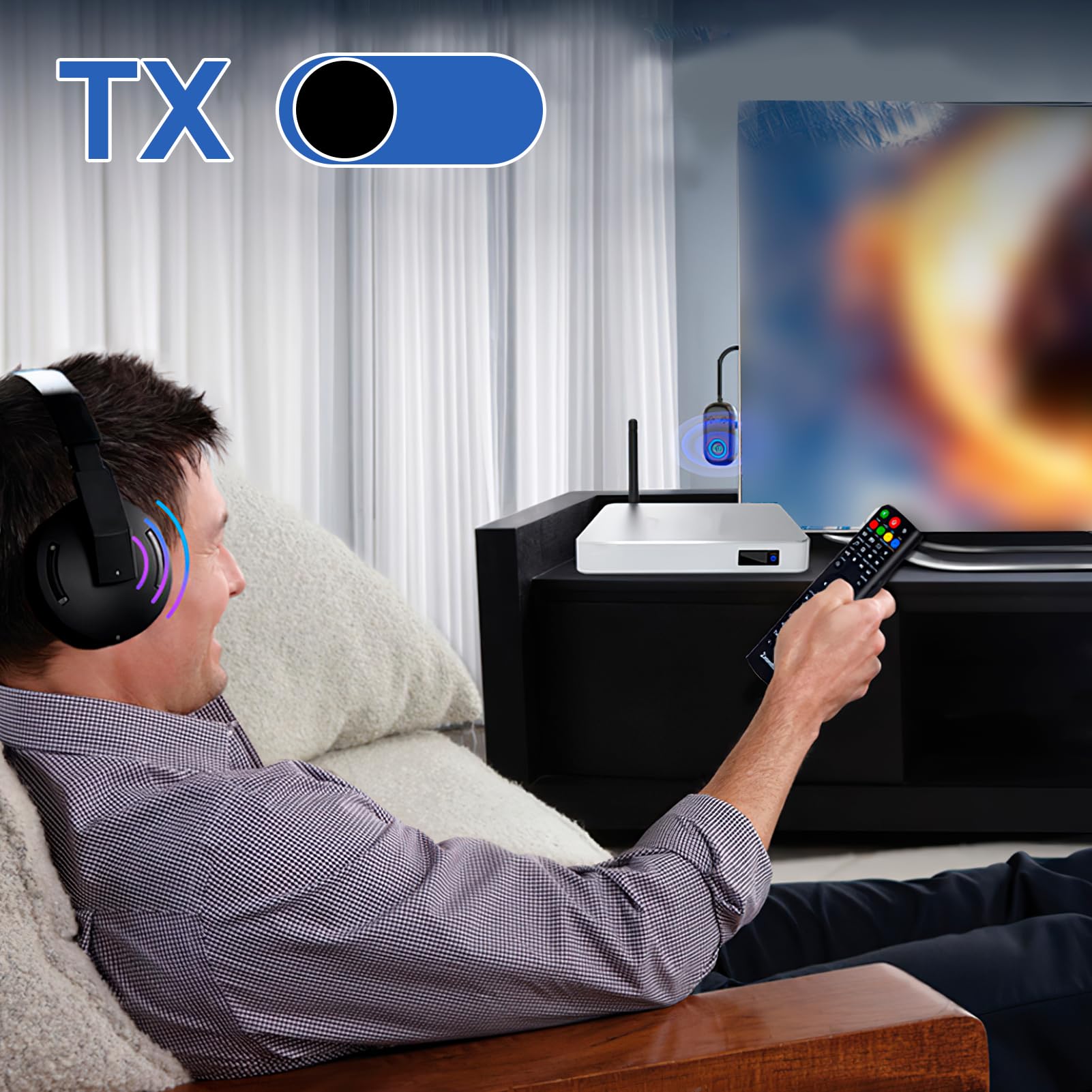 Adattatore Audio Wireless Bluetooth 5.5 2-in-1 Trasmettitore/ricevitore Con Riduzione Del Rumore Per TV, PC, Auto