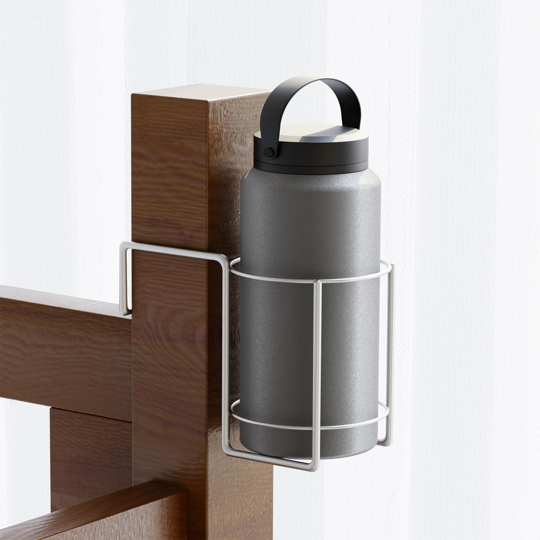 Photo 1 of Bed Cup Holder(Diameter: 3.3IN) Drink Holder Water Bottle/Glass Organizer for 2.5 * 2.5" Square Columns Wood Dorm Room Bunk Bed Crib, Metal Toddle Bed,Loft Bedside, Headbed