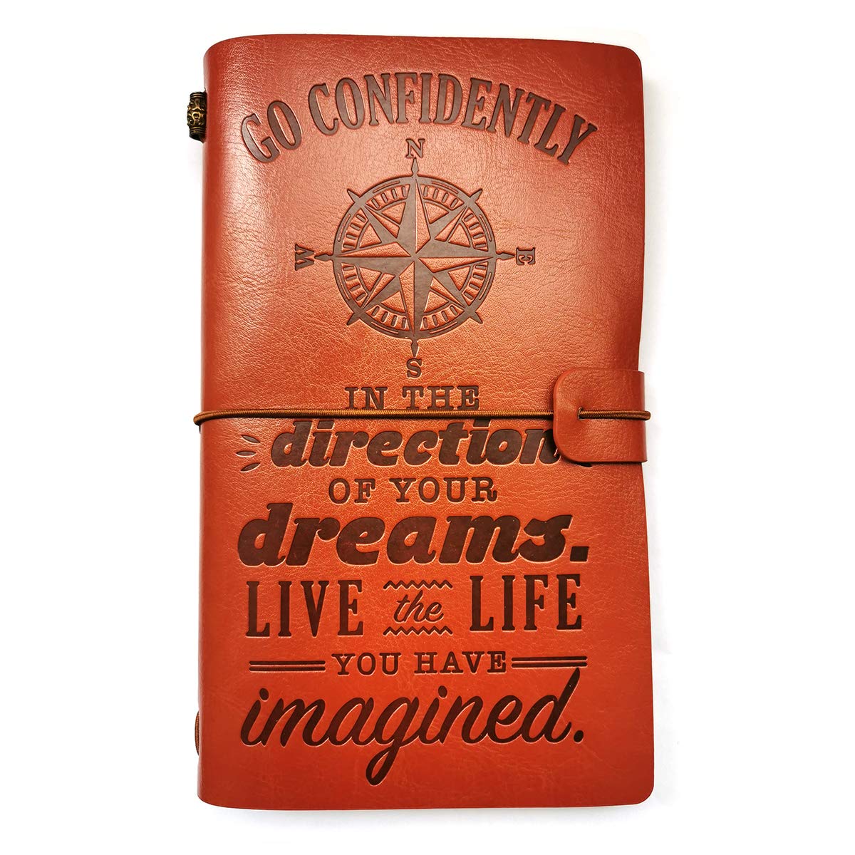 Photo 1 of Chillake Leather Journal Notebook for Men Women - Vintage Travel Journal - Embossed Writing Journal