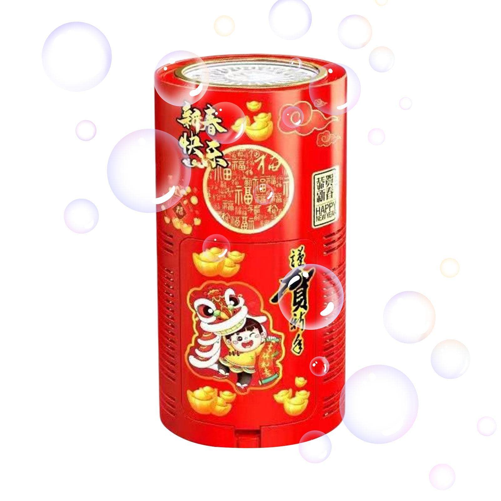 Fireworks Bubble Machine, Firework Sound Effect Bubble Maker For Children And Adults Portable Automatic Fireworks Bubble Blower Machine With Light, Bubble Buddies For Indoor Outdoor Lawn Parties