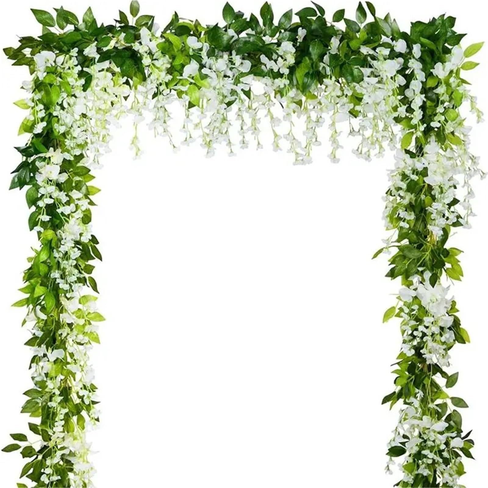 Vite artificiale con foglie 1/3 pezzi 2 metri fiori artificiali ortensia foglia vite ghirlanda da giardino matrimonio parete decorazione casa(Style 1,3pieces)