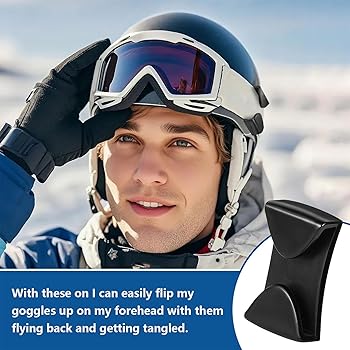 Amazon | 2 個のスキーゴーグル保持クリップ - 簡単に取り付けられる