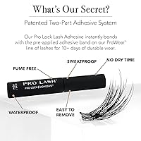 Vista 4 de Pro Lash Pro Lock Adhesive - Pegamento de pestañas de mayor duración, más fácil de aplicar - Pegamento de pestañas impermeable, resistente al sudor