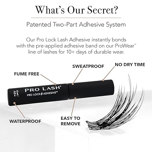Miniatura 4 de Pro Lash Adhesivo Pro Lock  Pegamento para pestañas postizas  Adhesivo de mayor duración  Hace que la aplicación de pestañas sea fácil