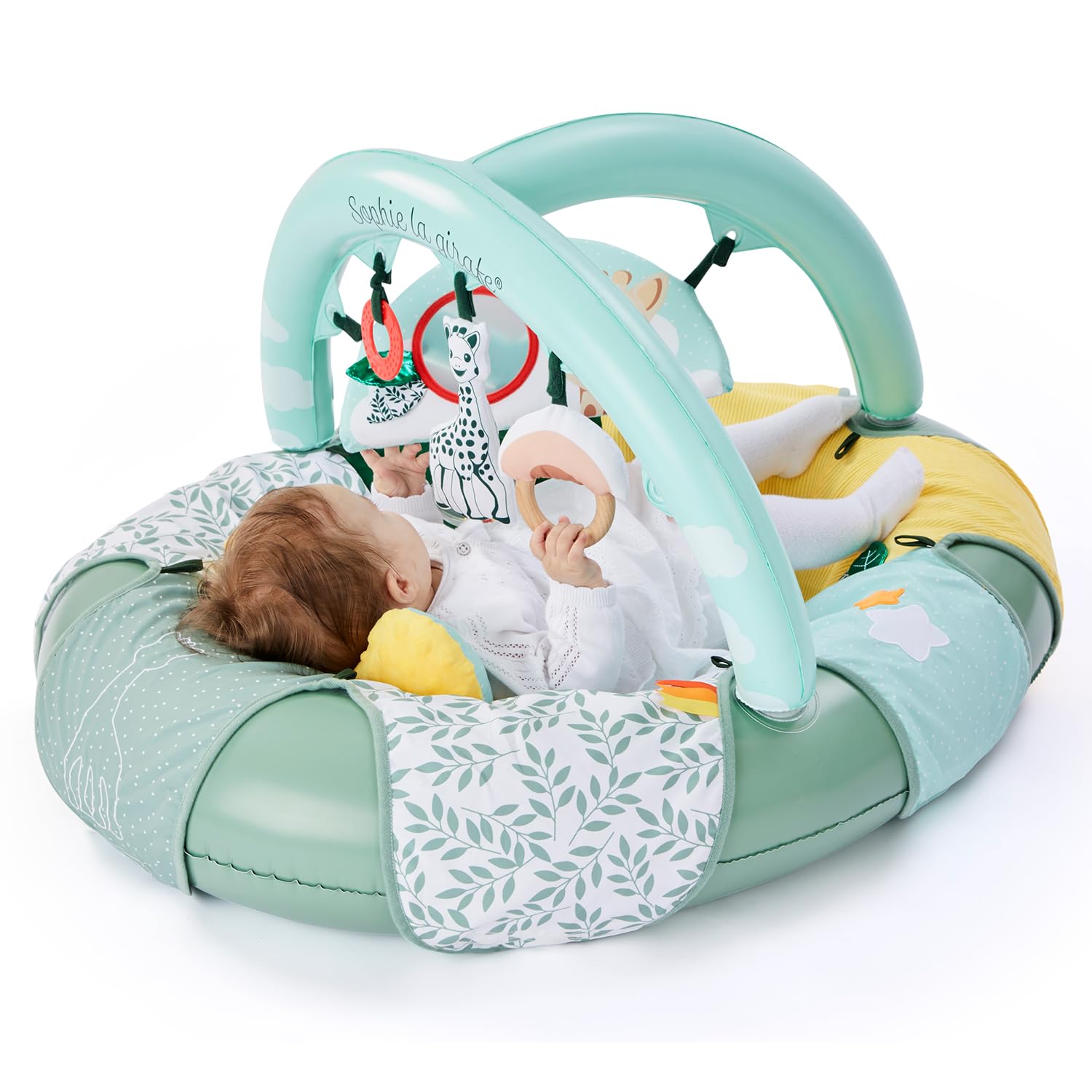 Sophie la Girafe Pelota Dentición Sensorial Bebé a partir de 3 Meses | Caucho 100% natural | estrellas triángulos barras en relieve | sin bpa | fácil agarrar | alivio encías | regalo bebé niña