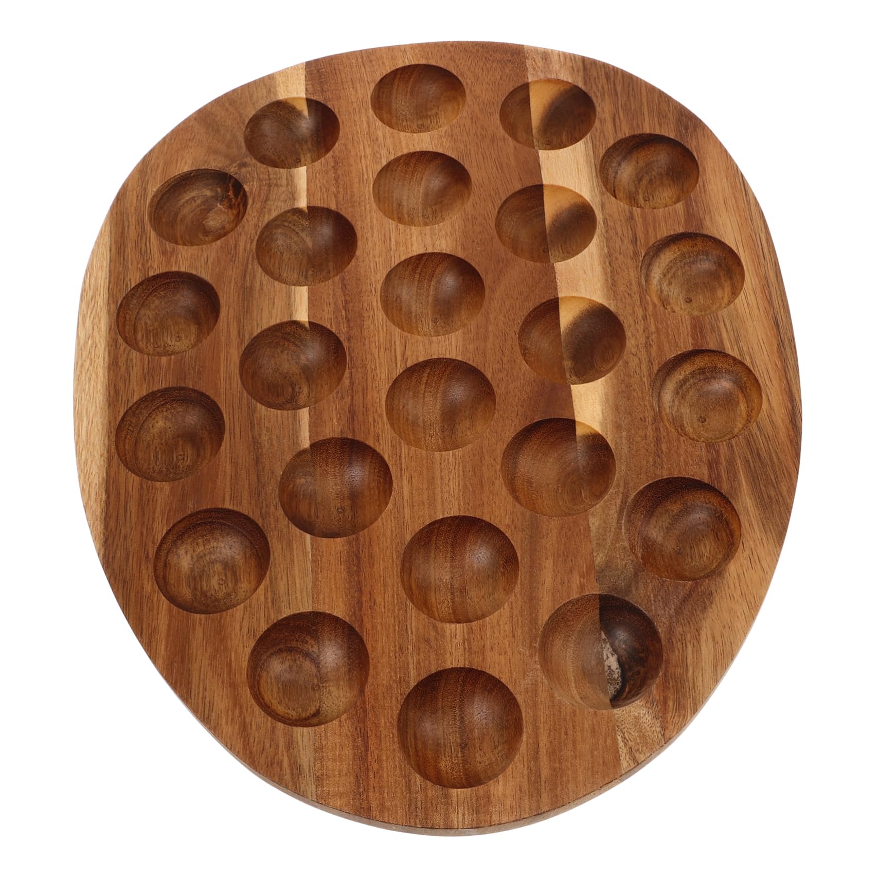 iplusmile Huevera De Madera para Nevera 24 Compartimentos, Soporte para Huevos De Gallina, Organizador De Cocina Versátil y Compacto para Refrigerador y Mesa De Comedor