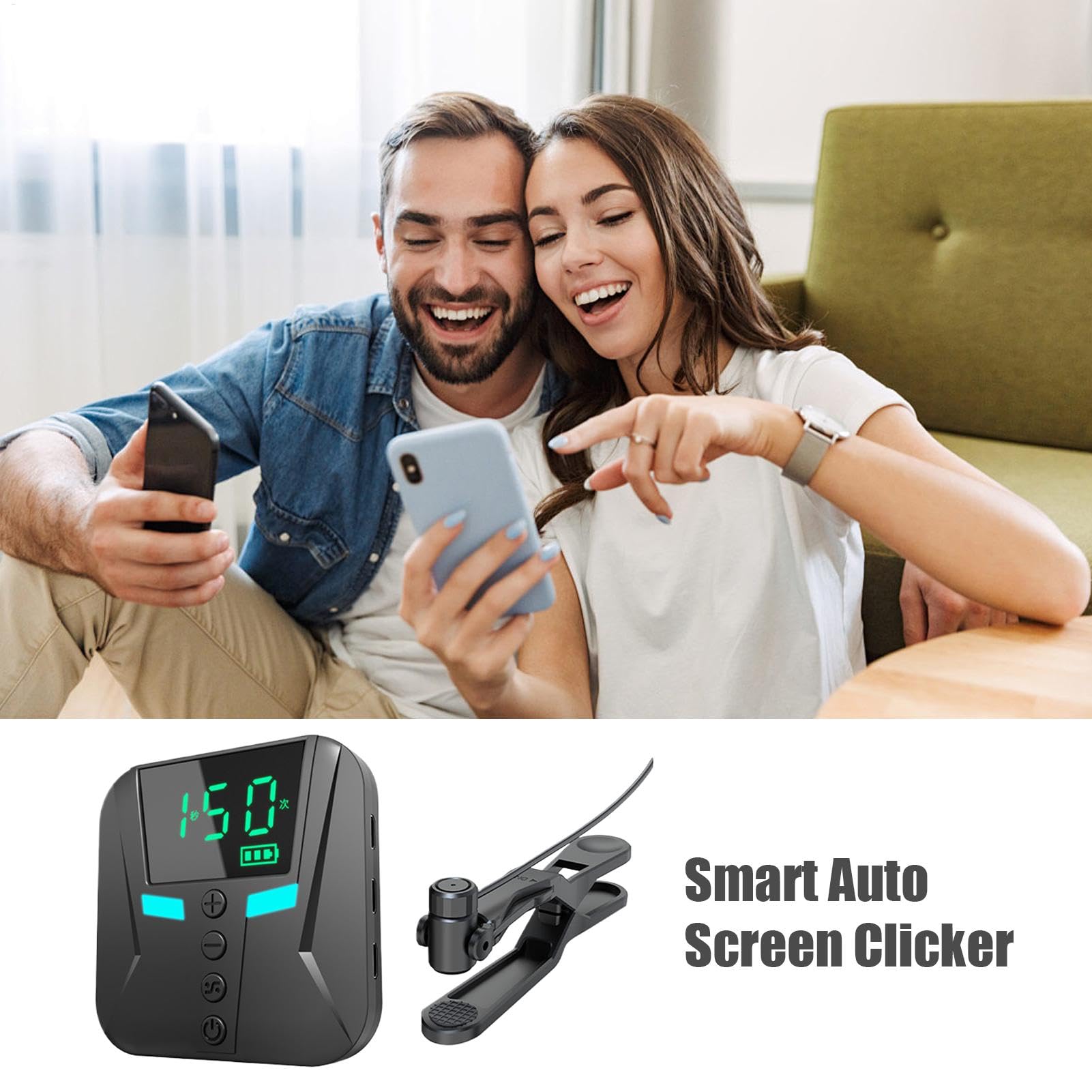 Tapper Schermo Veloce, Clicker Automatico dello Schermo, Clicker Automatico per Smartphone, Clicker Continuo per Dita simulate, Clicker Automatico del Telefono per trasmissioni in Diretta