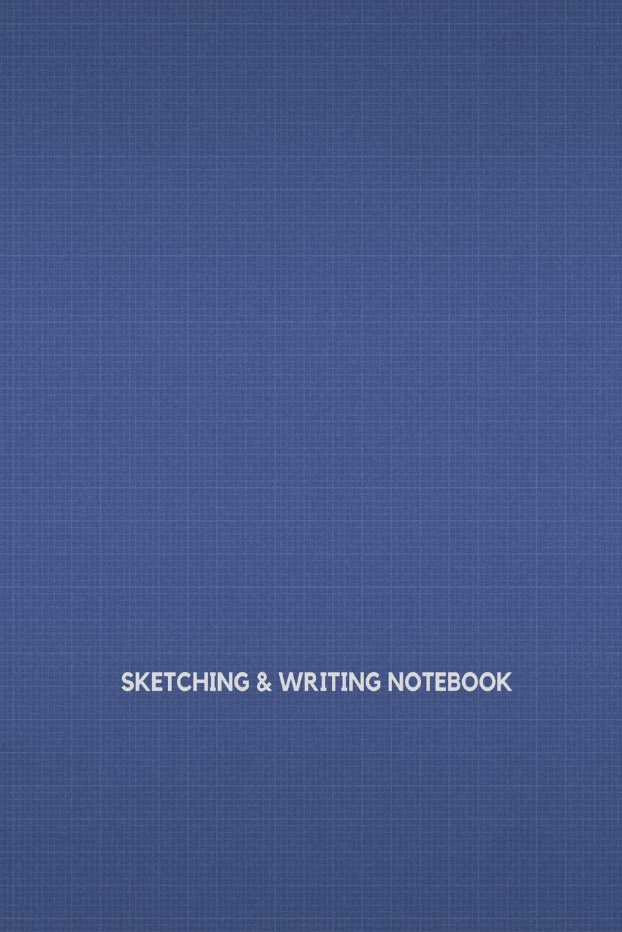 Sketching And Writing Notebook: Alternate Lined and Dual Blank Pages