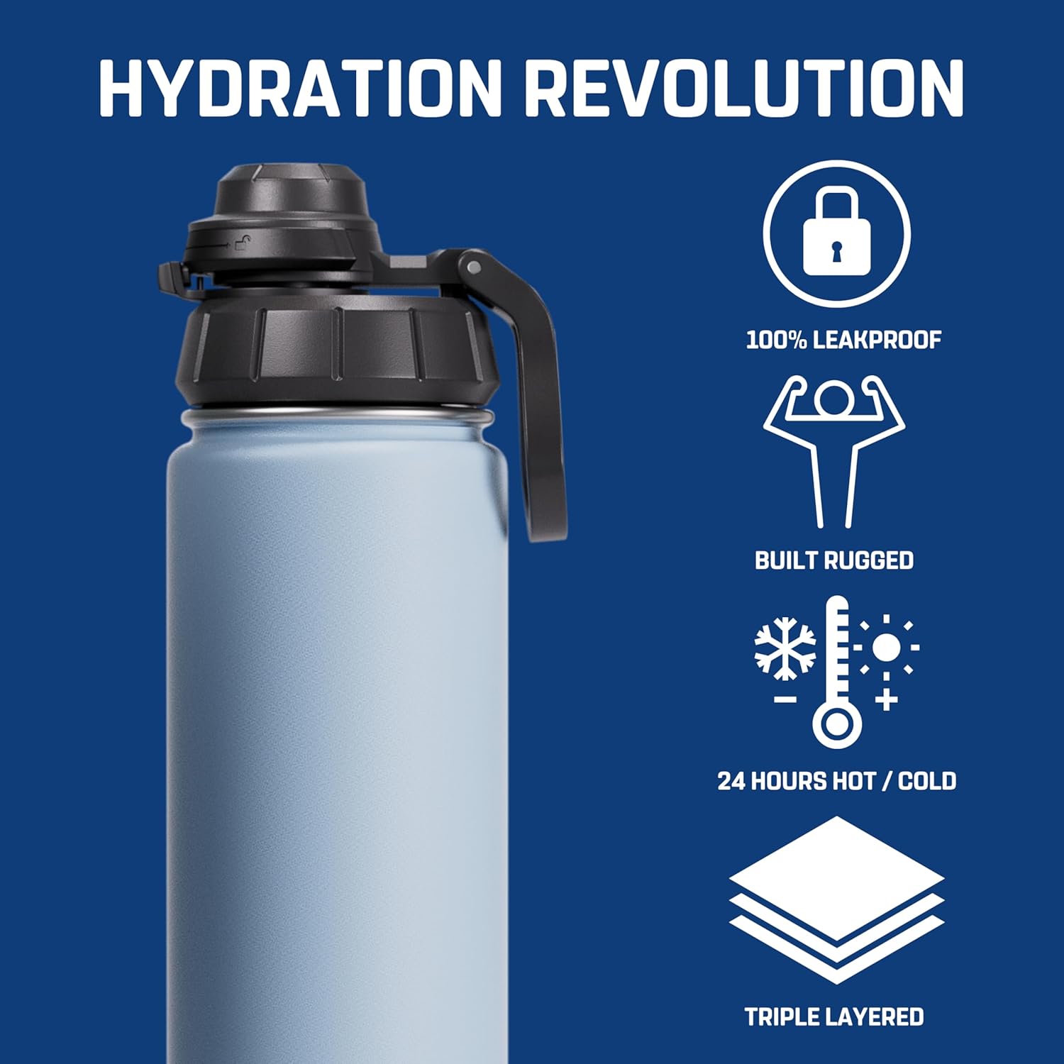 Vesmoon Vessence 24 Oz Stainless Steel Tea Infuser Bottle for Loose Leaf Tea, Water, Herbs, Fruits - Triple Layered Insulated, Leak Proof Bottle with Lid and Clip Handle - 24 Hours Hot/Cold - Image 2