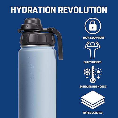 Miniatura 2 de Vesmoon Vessence - Botella infusor de té de acero inoxidable de 24 onzas para té de hojas sueltas, agua, hierbas, frutas, botella aislada de triple