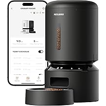 PETLIBRO Automatic Cat Feeder, 5G WiFi Automatic Dog Food Dispenser with Freshness Preservation, 5L Timed Pet Feeder with Low Food Sensor, Up to 10 Meals Per Day, Granary Black