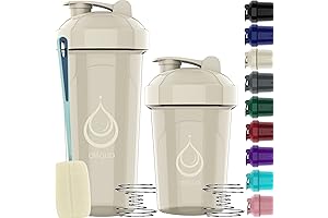 -2 PACK- 28 oz & 20 oz Protein Shaker Bottles