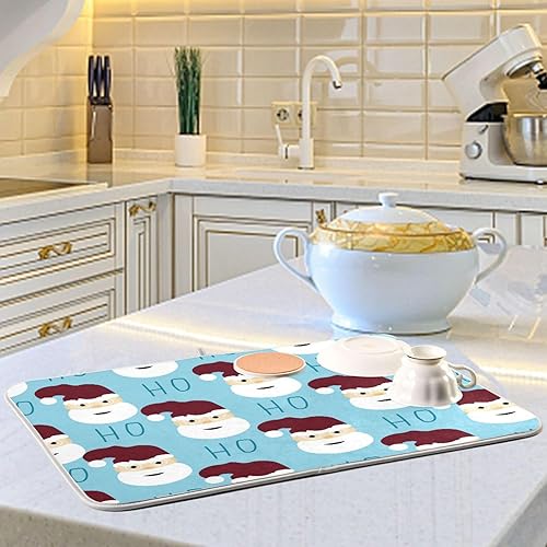 Miniatura 6 de Santa Claus Ho Dish Mat Kitchen Counter Drain Matt Tapete Para Cocina 16'' x 18''