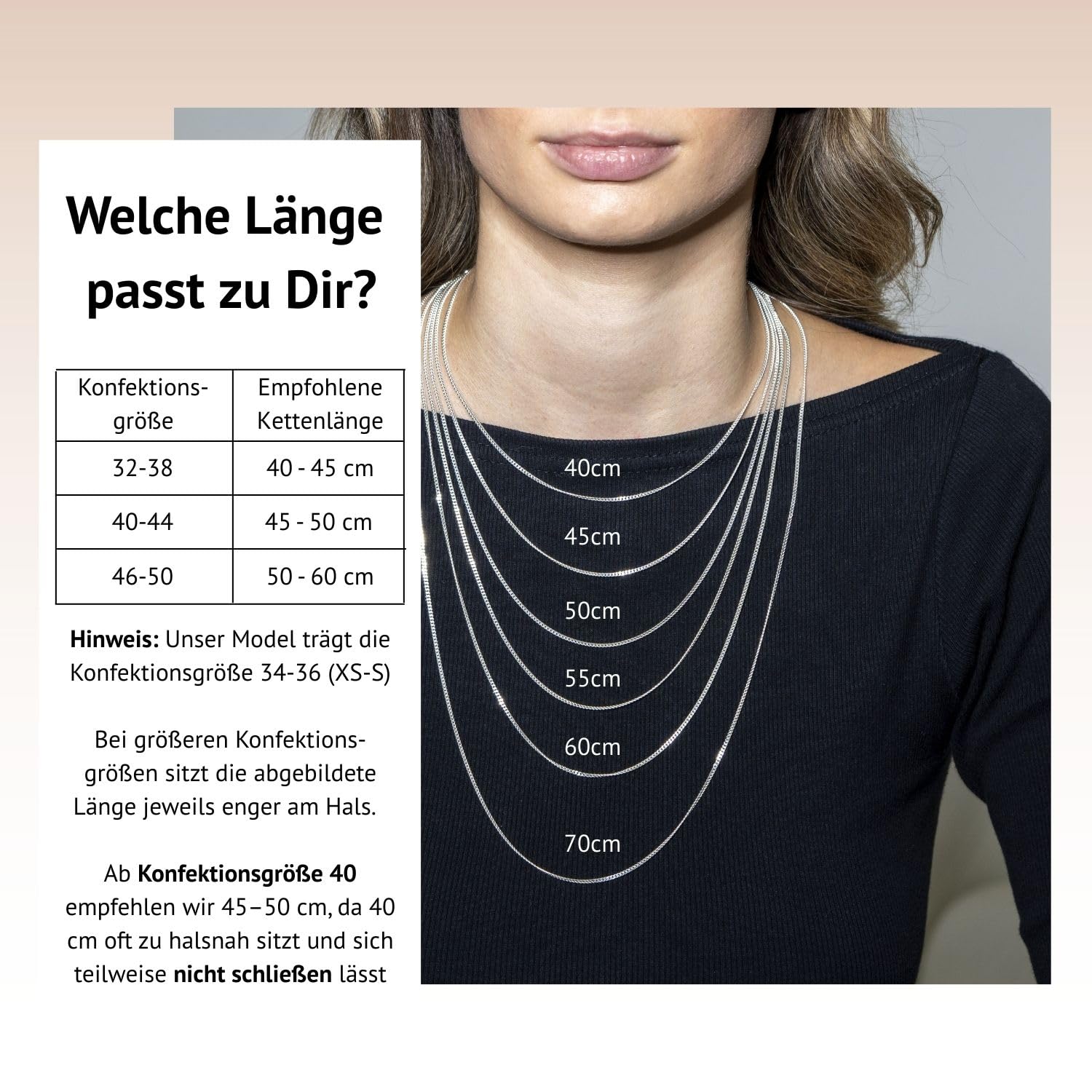 Feine Damen Panzerkette 1,7mm aus 925 Sterling Silber für Anhänger K91