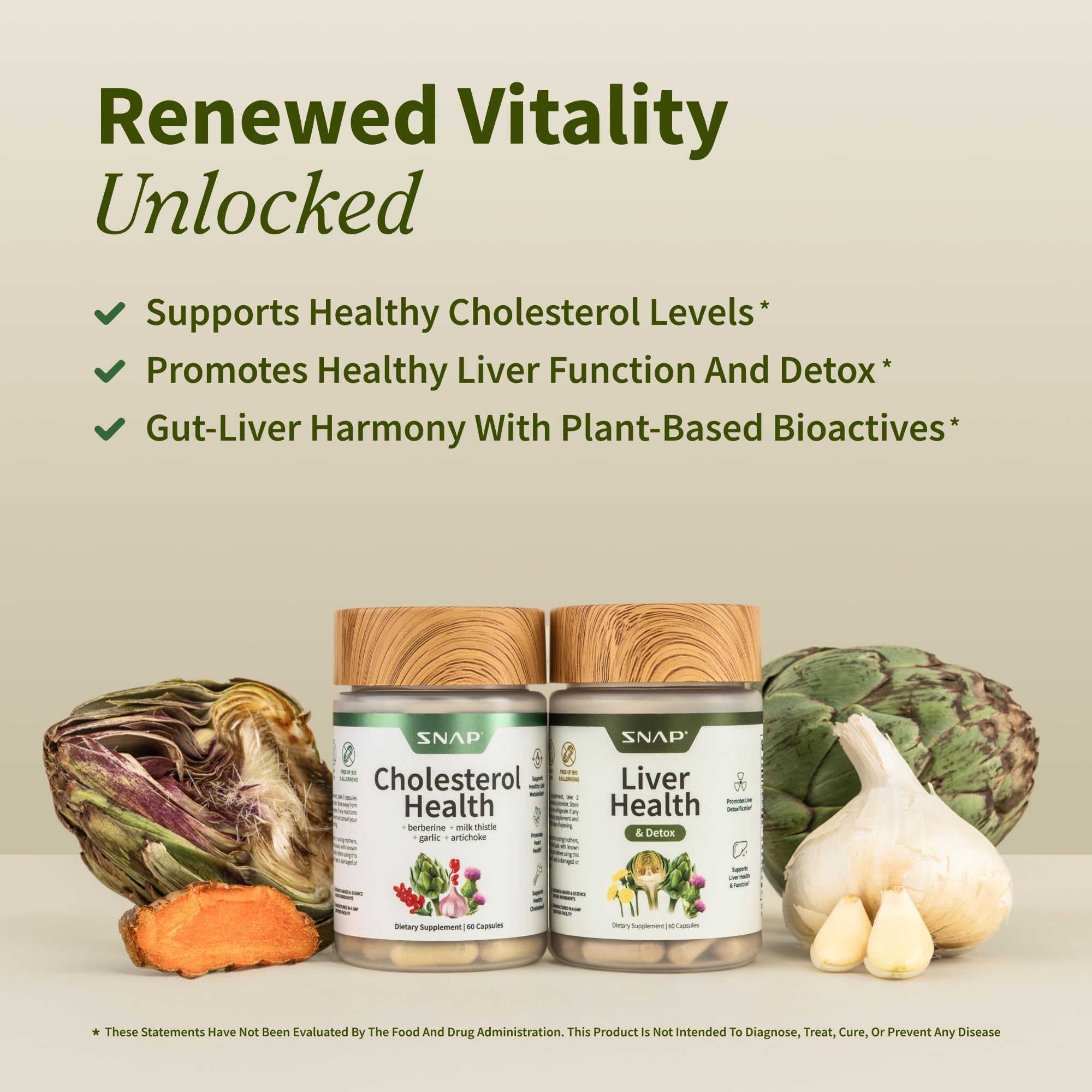 Snap Supplements Liver Health & Cholesterol Health Supplement Bundle, 60 ea — Amazon image 6
