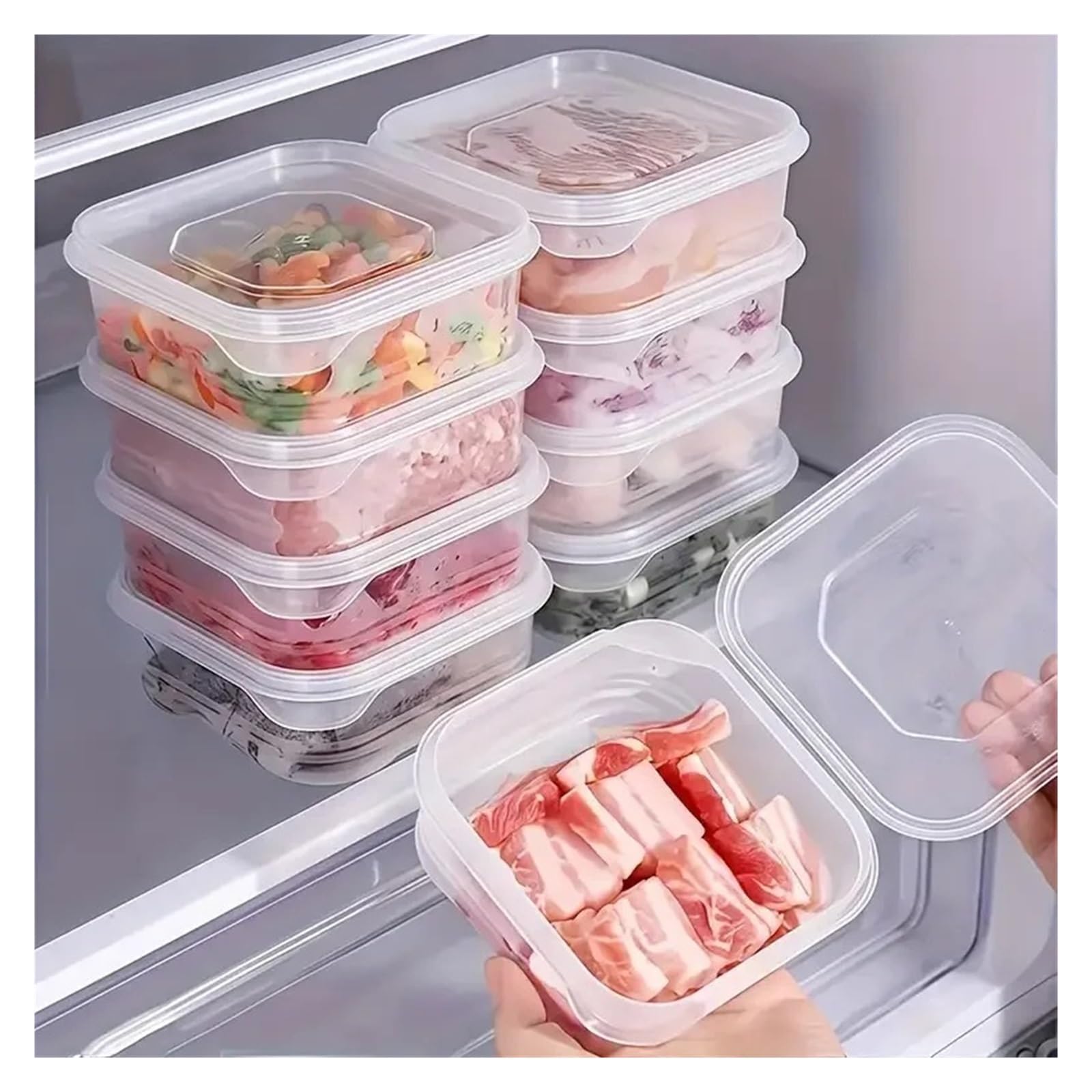 Conteneurs congélation viande au réfrigérateur, 10 pièces, fruits légumes
