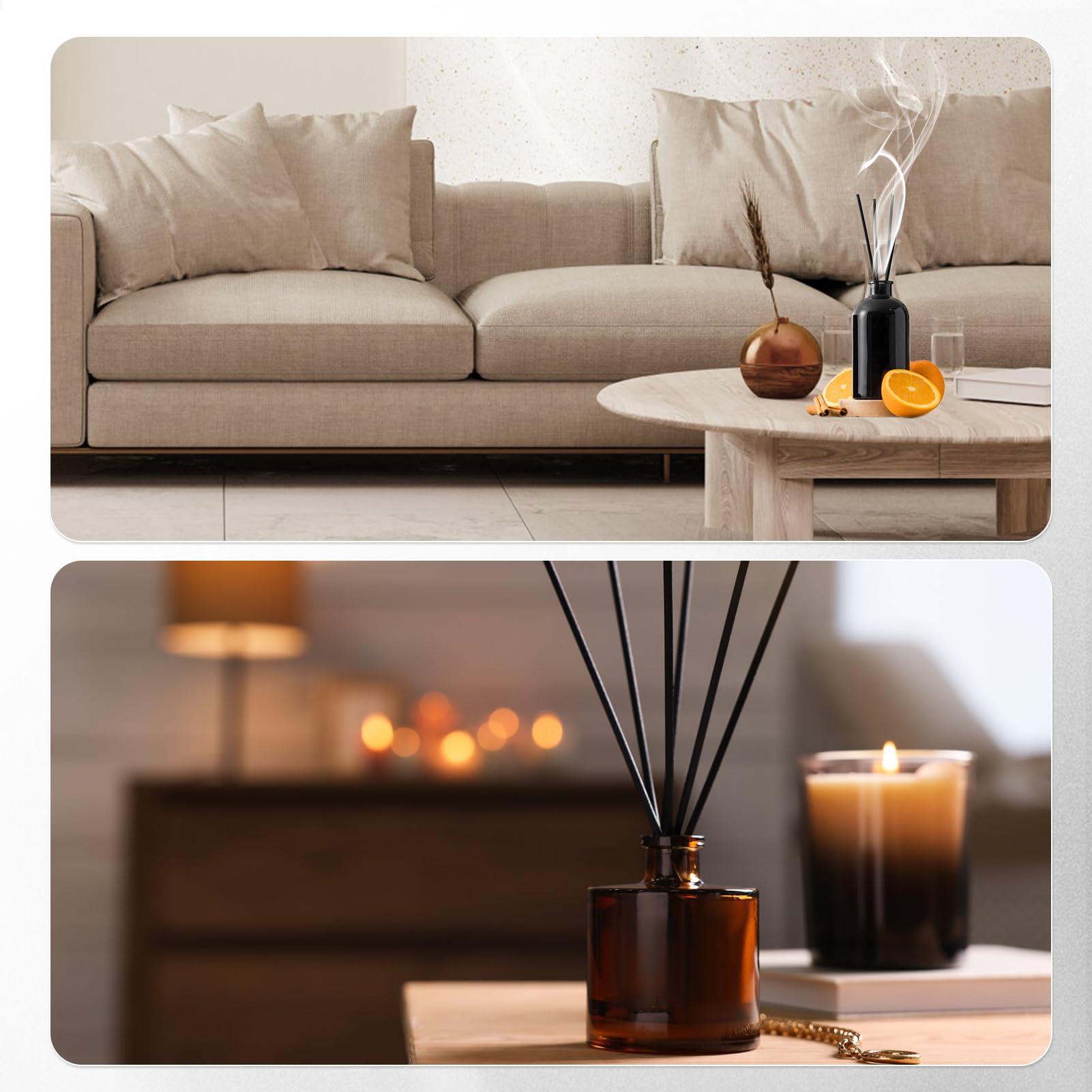 50 Bastoncini Per Diffusori Oli Essenziali Extra Lunghi: 30 Cm Spessore 4 Mm In Rattan 898401