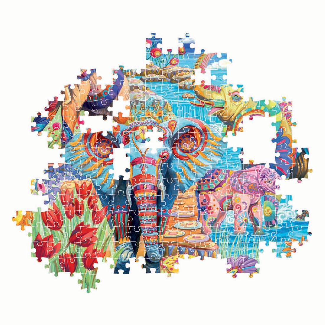 Clementoni - Puzzle 500 Pezzi Per Adulti E Ragazzi, Collection, Tema Elephant's Carnical, Idea Regalo Uomo E Donna, Made In Italy, 49x36 Cm, 35572 - 3