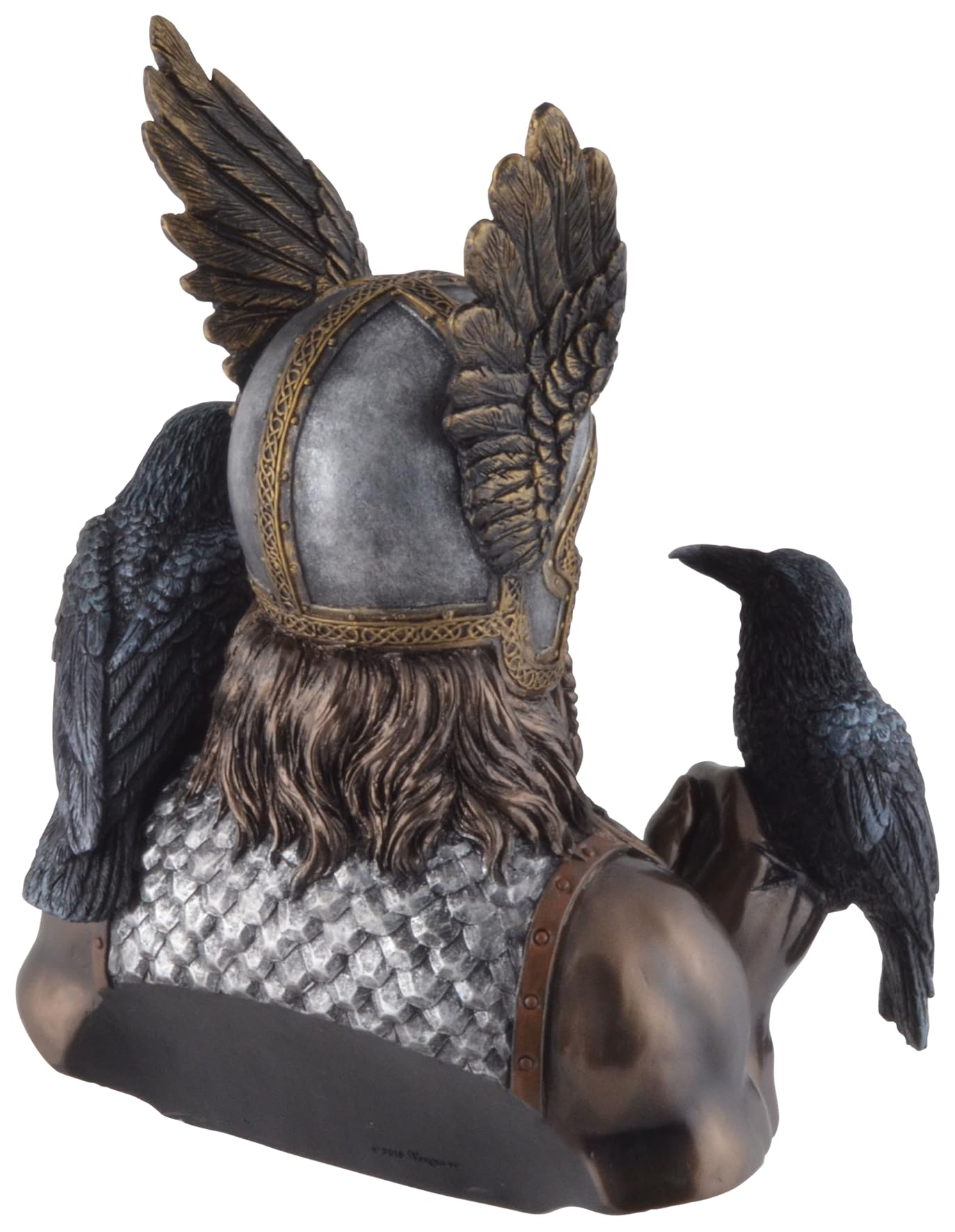 VOGLER Joh. Vogler GmbH Buste Odin avec corbeaux Hugin et Munin, peint à la main