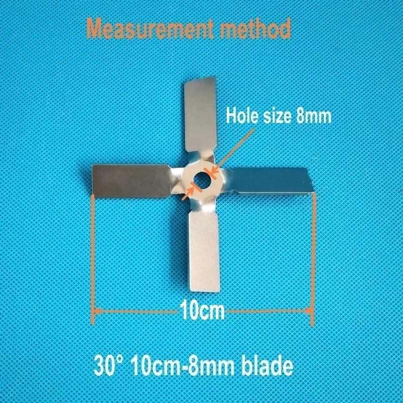 Hélice de cuchilla mezcladora de laboratorio de acero inoxidable 304, cuchilla cruzada de 4 cm a 10 cm con cuatro cuchillas for equipo mezclador(6cm 30degree angle)