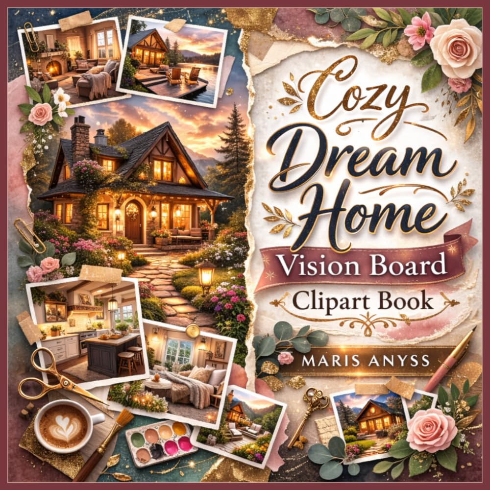 Cozy Dream Home Vision Board Clipart Book: Colorful Images to Cut and Paste for Vision Boards, Mindfulness, and Creating Your Dream Life