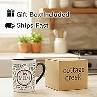 Vista 5 de Taza de café para mamá, de cerámica, de 16 onzas, para embarazo, para las nuevas mamás, taza grande para Navidad, regalos de cumpleaños, regalos